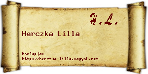 Herczka Lilla névjegykártya